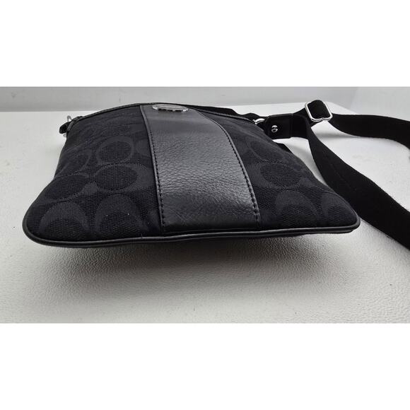 Coach Signature Logo Collection Shoulder Bag Crossbody Swingpack Black - Picture 10 of 15